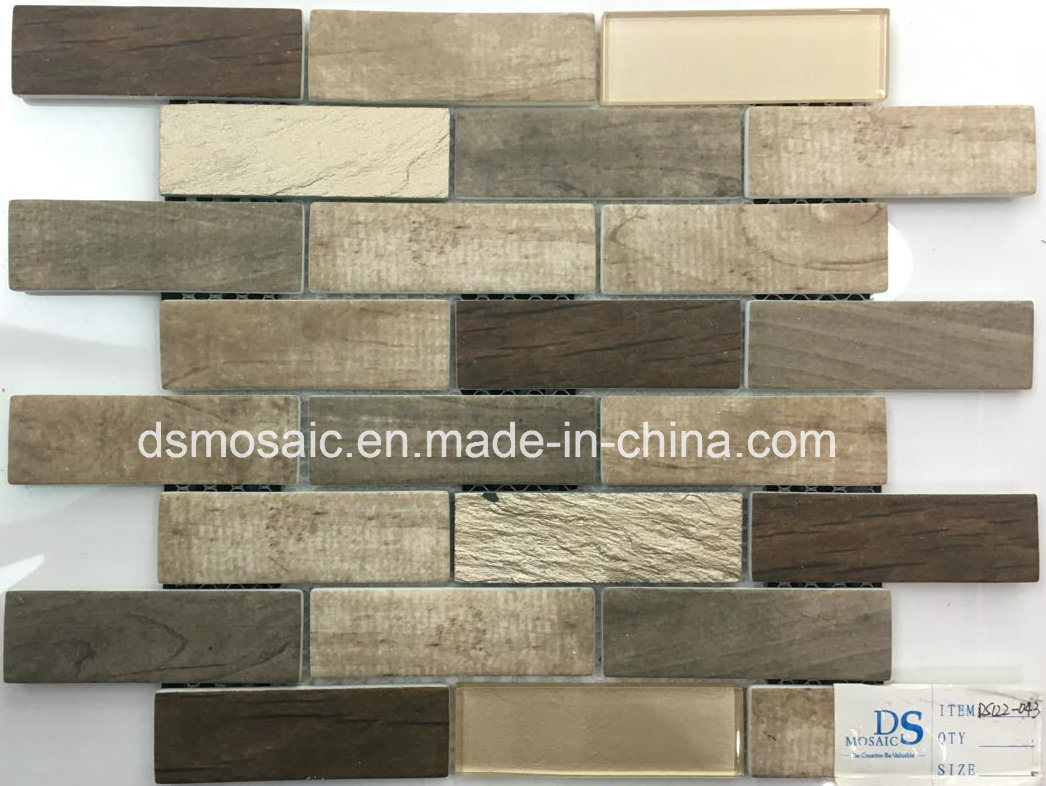 Newest Technology Full Body Interlocking Yellow Glass Mosaic Tile