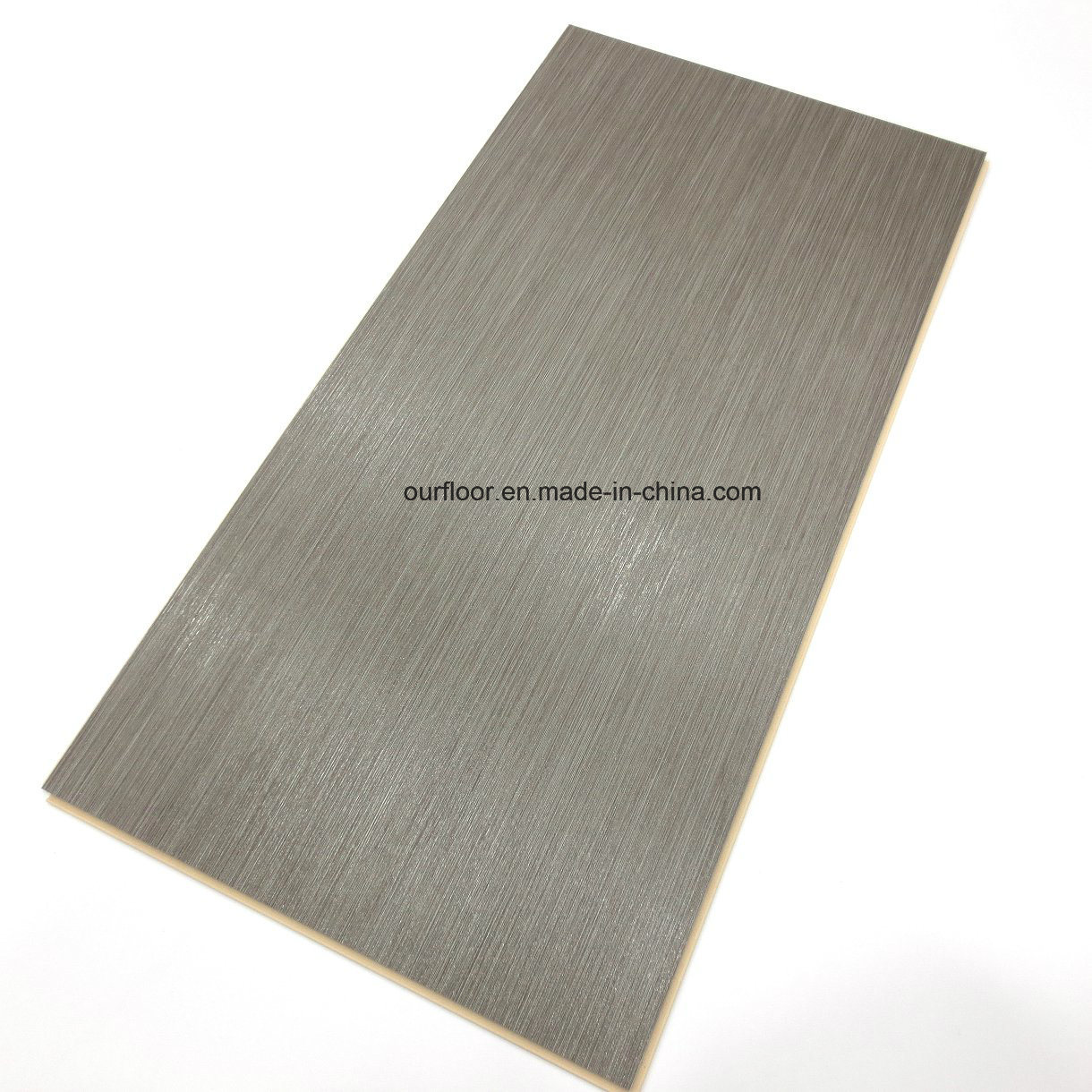 Wire Brushed Grain WPC Vinyl Wall Tile / Flooring Tile