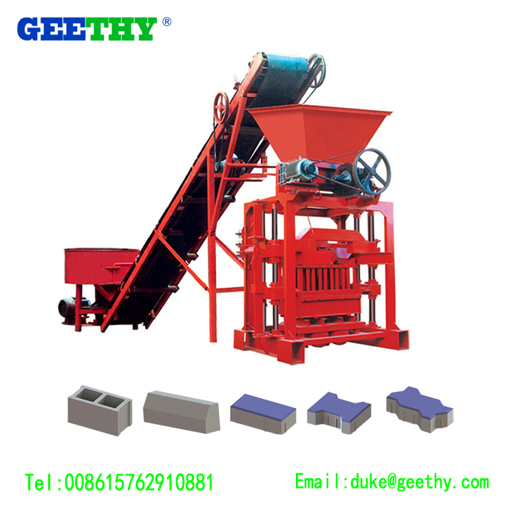 Cement Brick Machine Qtj4-35 Concrete Hollow Block Making Machine