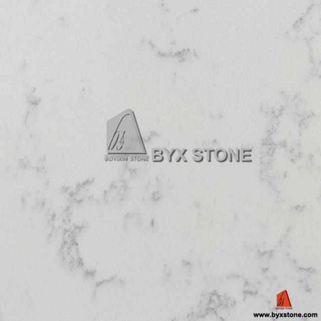 Pinpoinl White Quartz Slab with Little Light Grey Veins