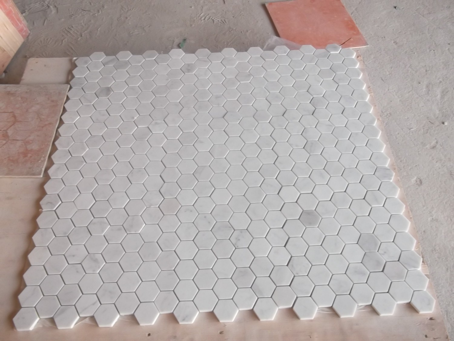 Bianco Carrara White Mosaic, White Marble Mosaic