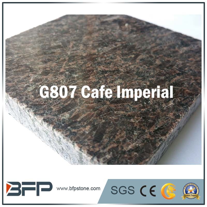 Wholesale Cafe Imperial Polished Granite Stone Tile for Kitchen Countertops