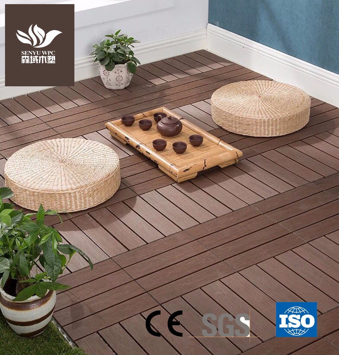 Household WPC DIY Wood Plastic Composite Decking