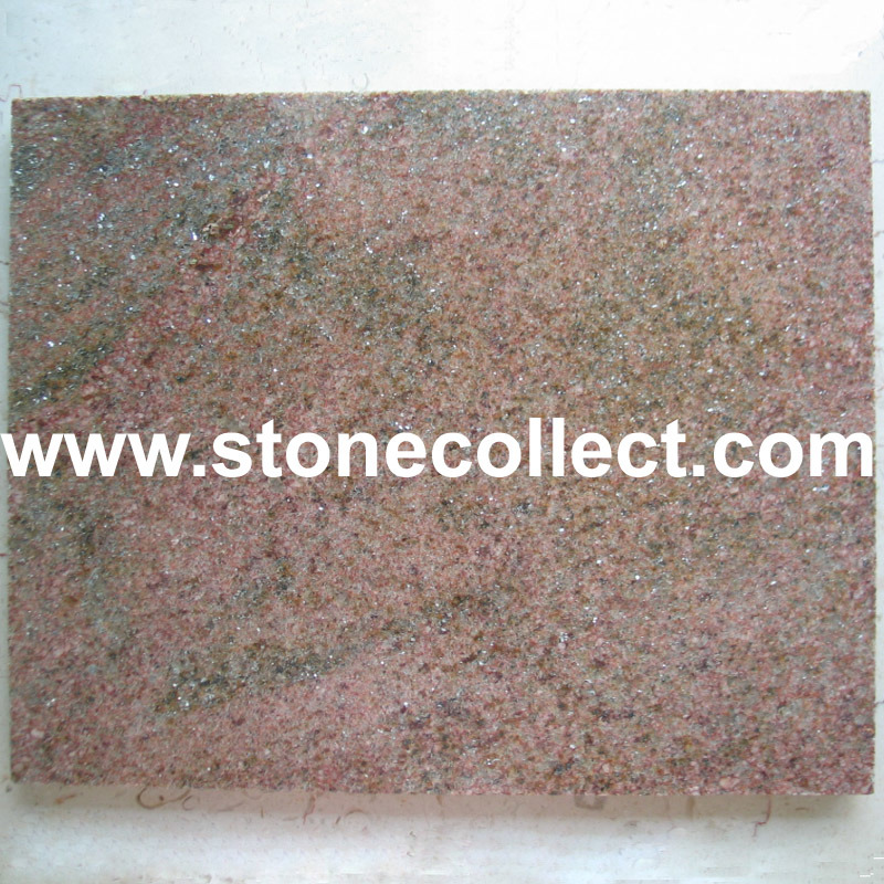 Multicolor Pink Quartzite / Quartz Tiles and Monument