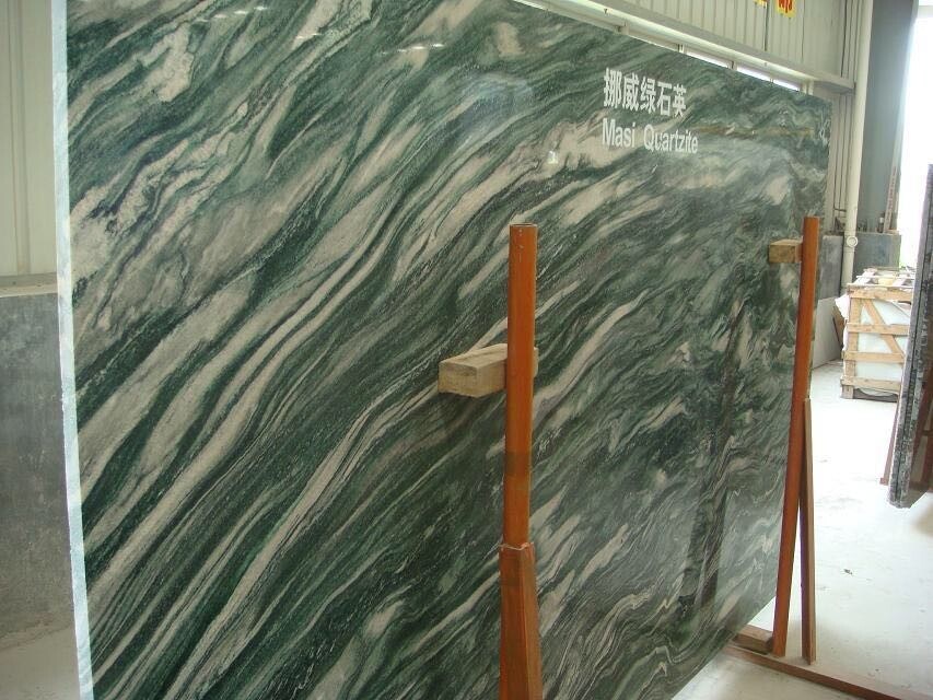 Norwegian Green Quartz Slabs for Kitchen Countertop