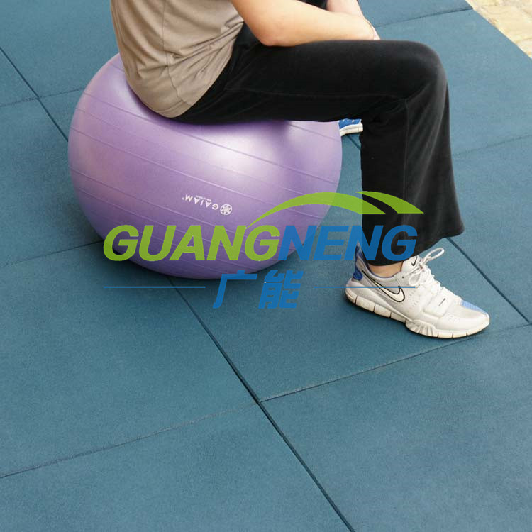 Rubber Factory Indoor Rubber Floor Tile Wearing-Resistant Gym Rubber Floor Mats, Eco-Friendlyy Rubber Tiles