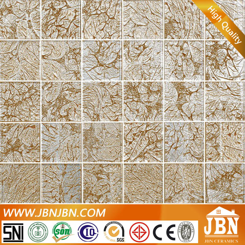 Golden Foiled Decorative Glass Mosaic (G848003)