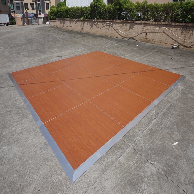 18mm Wood Platform Polished Dance Floor with Aluminum Edge