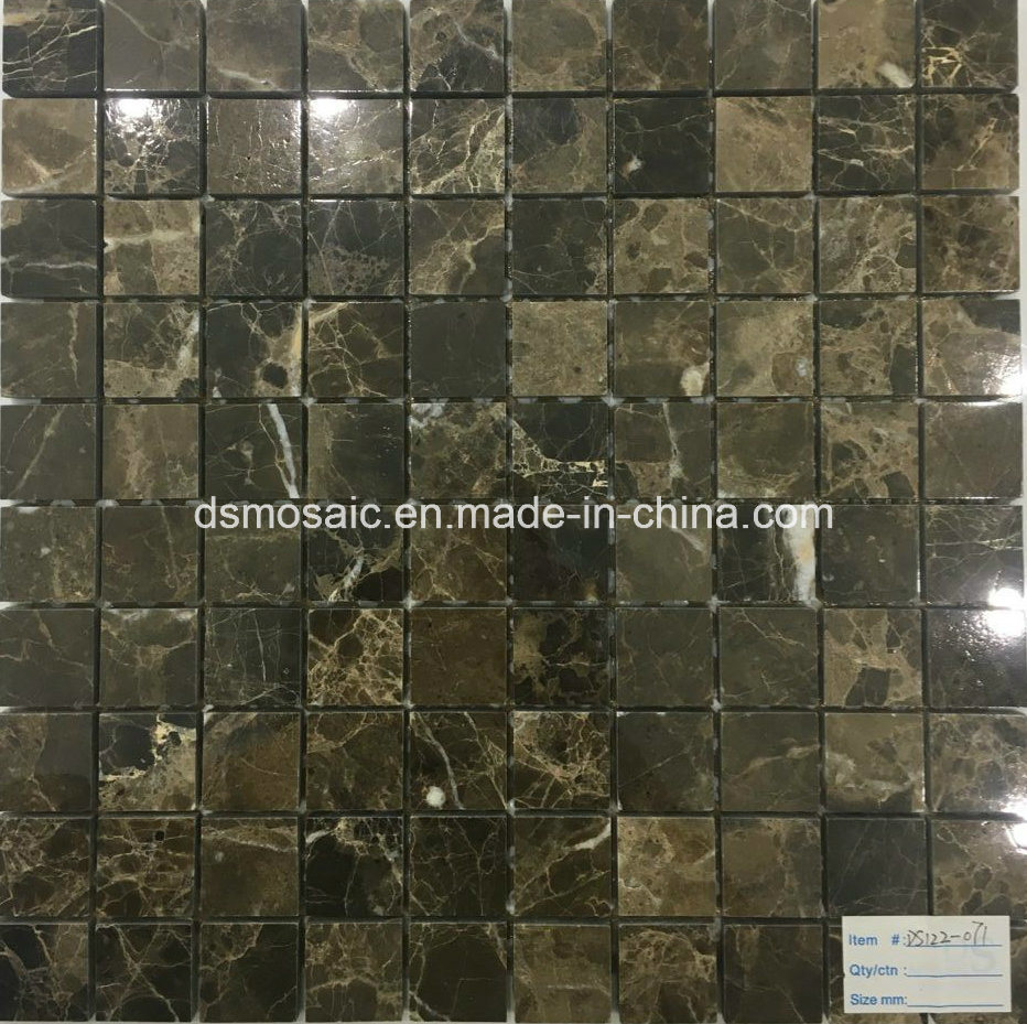 Dark Brown Marble Mosaic Tile (25*25mm)