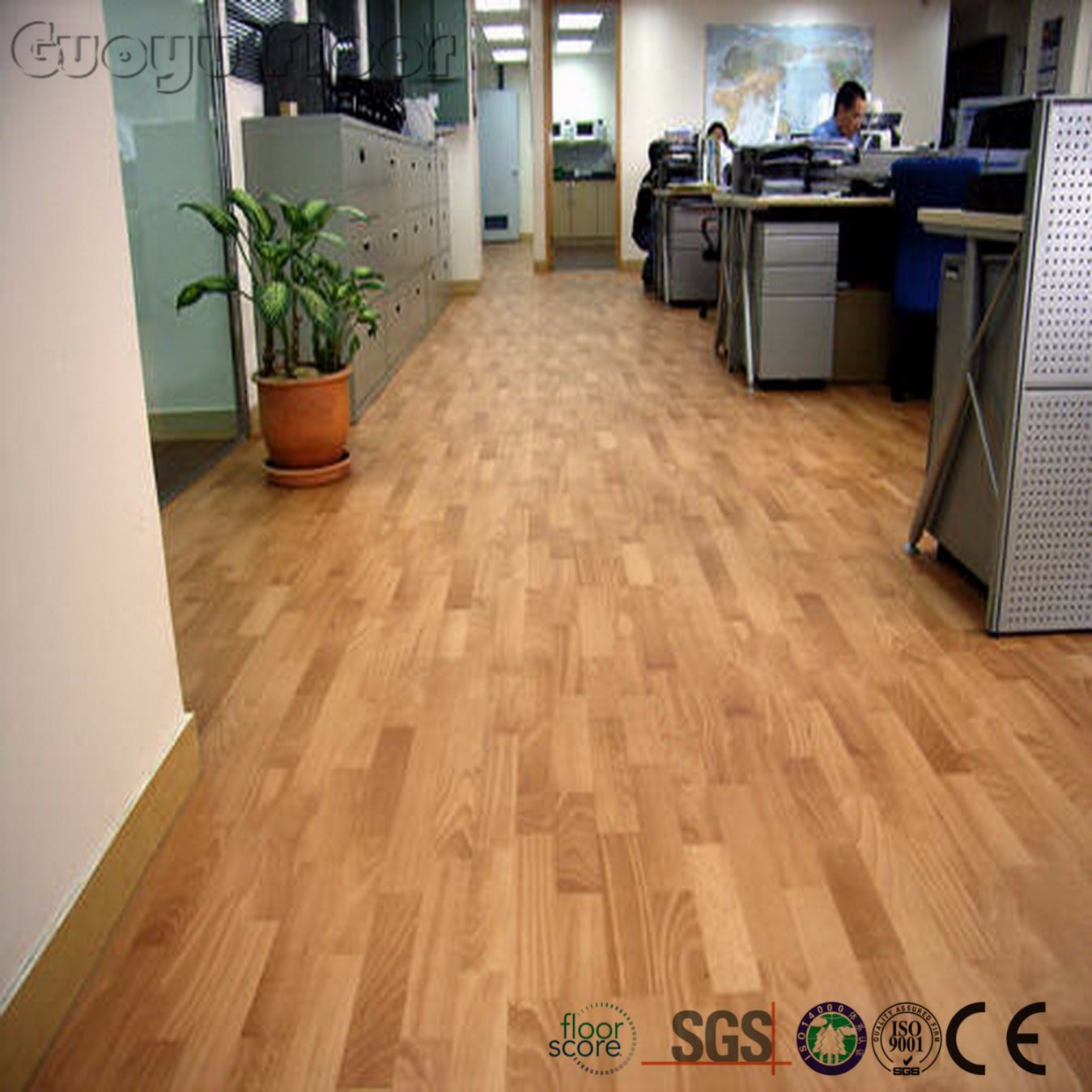 Environment Friendly Wood PVC Loose Lay Flooring