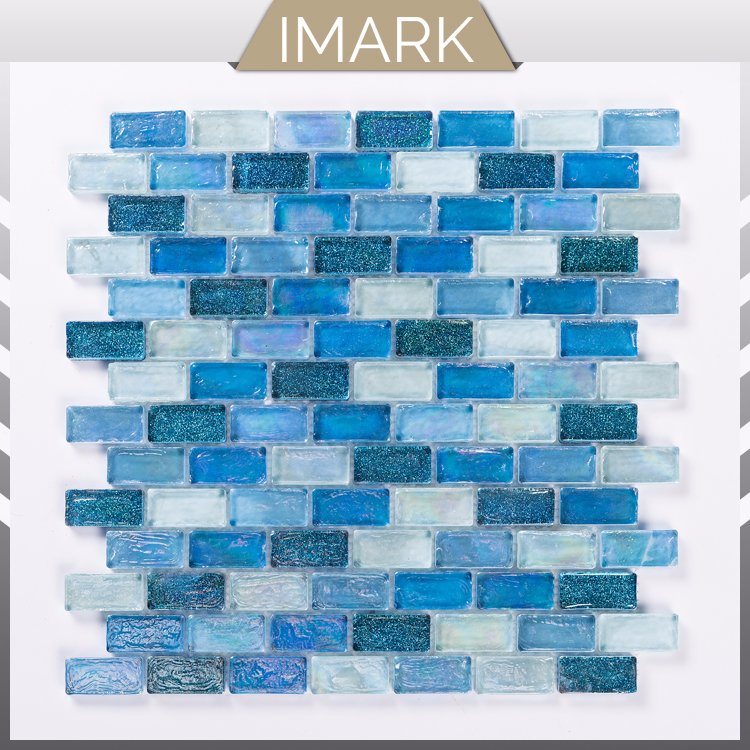 Ocean Blue Backsplash Mosaic Tile Swimming Pool Glass Subway Mosaics