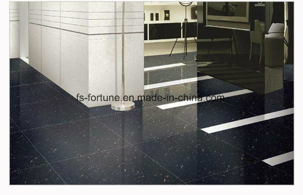 Black Color Crystal Double Loading Building Material Polished Porcelain Floor Tiles