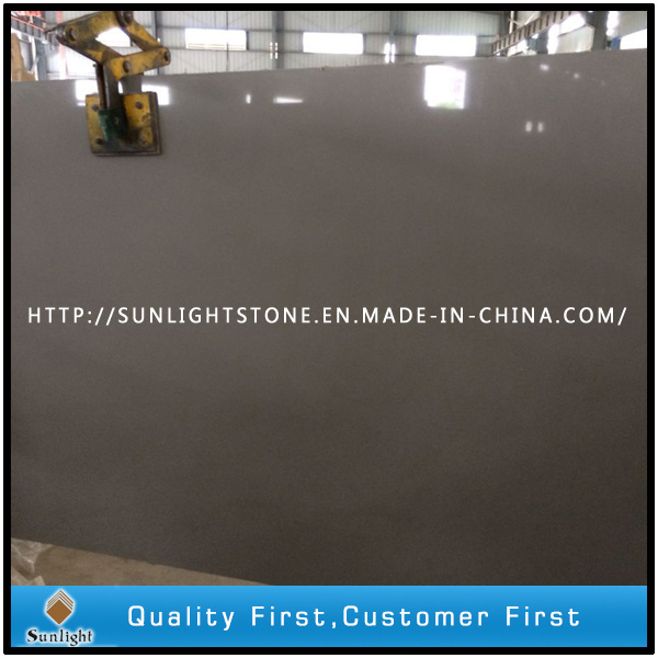 Cheap Artificial Dark Grey/Chocolate/Brown Quartz Stone, Quartz Stone Slabs