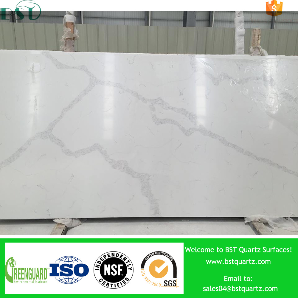 3000*1400*20mm Statuario Marble Artificial Polished Quartz Stone