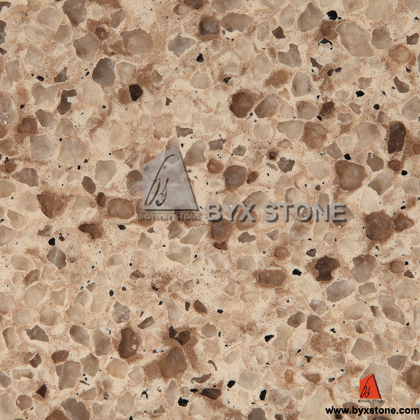 Beige Crystal Quartz for Slab, Countertop, Tile