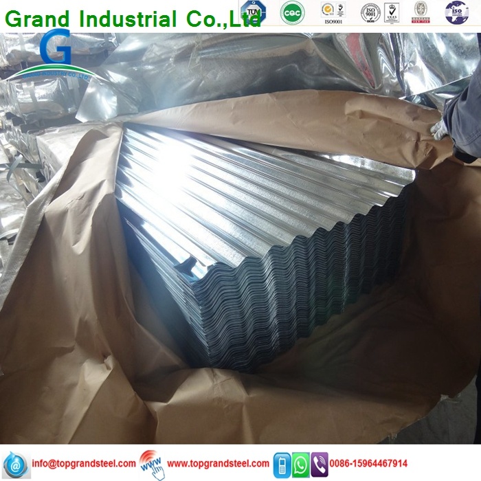 26 Guage Galvanized Galvaume Aluzinc Corrugated Steel Roofing Tiles