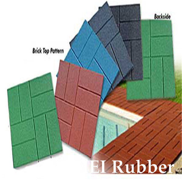 Anti-Slip Swimming Pool Rubber Tile (EN1177)