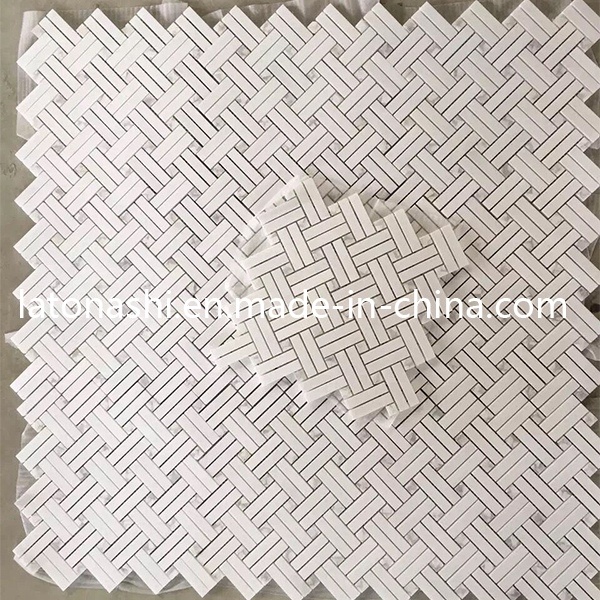 White Marble Mosaic Porcelain Tile for Room