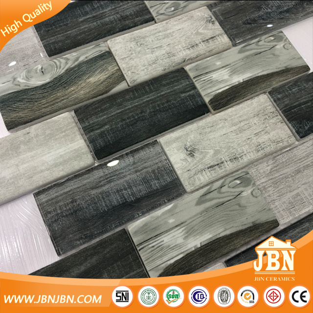 Best-Selling Wooden Design Glass Tile Mosaic for Wall (V649002)