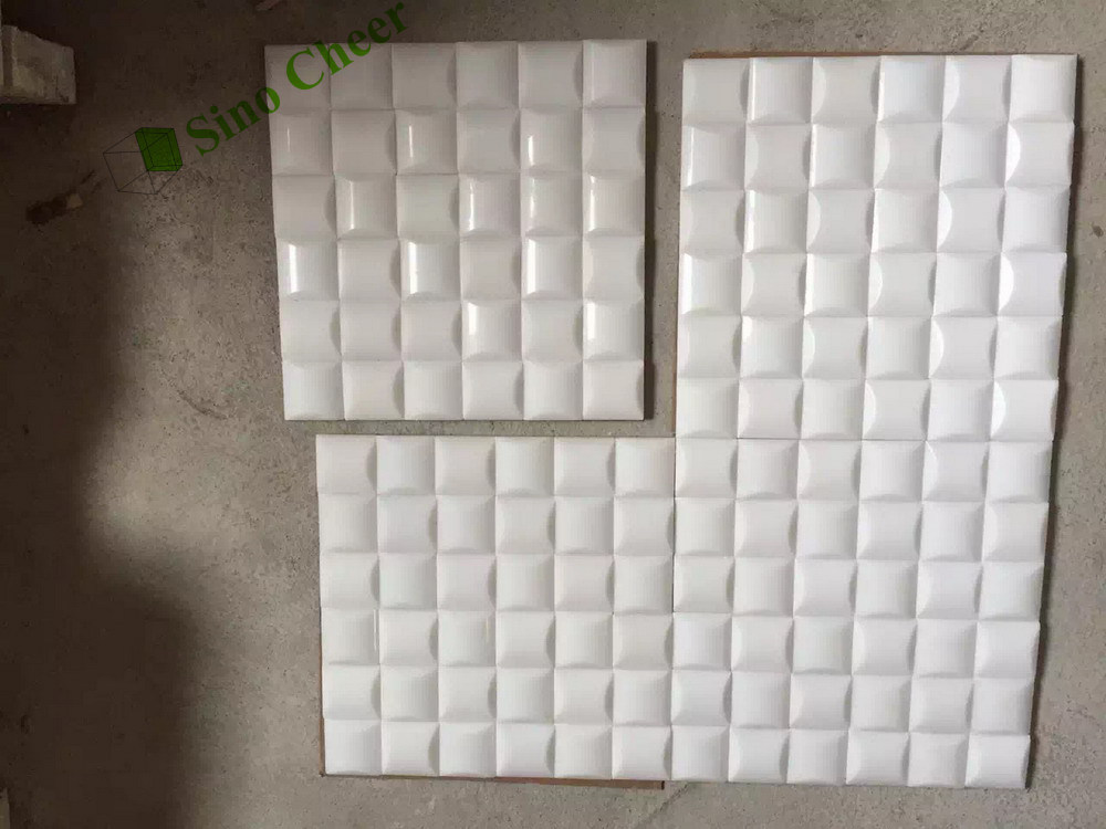 3D White Marble Mosaic Factory Providing Directly