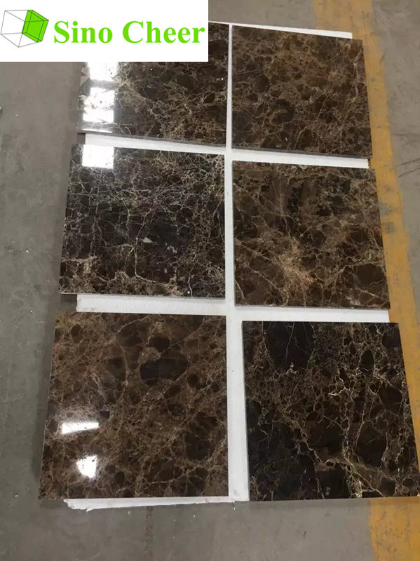 China Brown Marble Dark Emperador Marble Tile