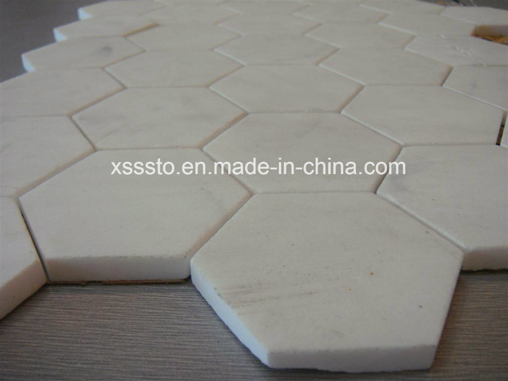 Hexagon Marble Mosaic Pattern for Floor Tiles