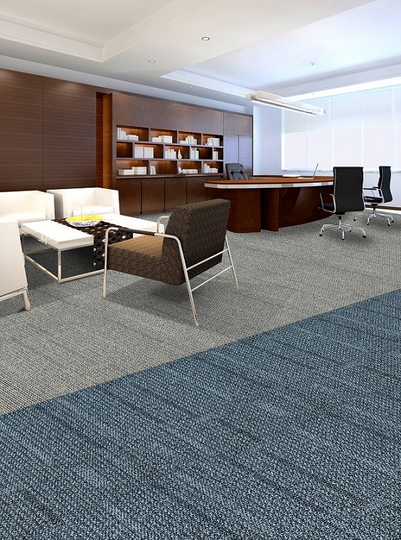 Nylon Jacquard Office Modular Carpet Tiles with PVC Backing