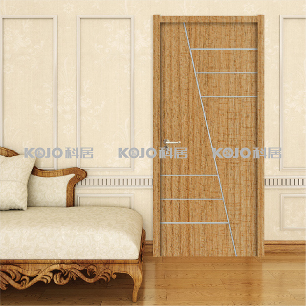 Moistureproof WPC Raw Material/PVC Wrapping Door for Coastal Areas (KM-14)