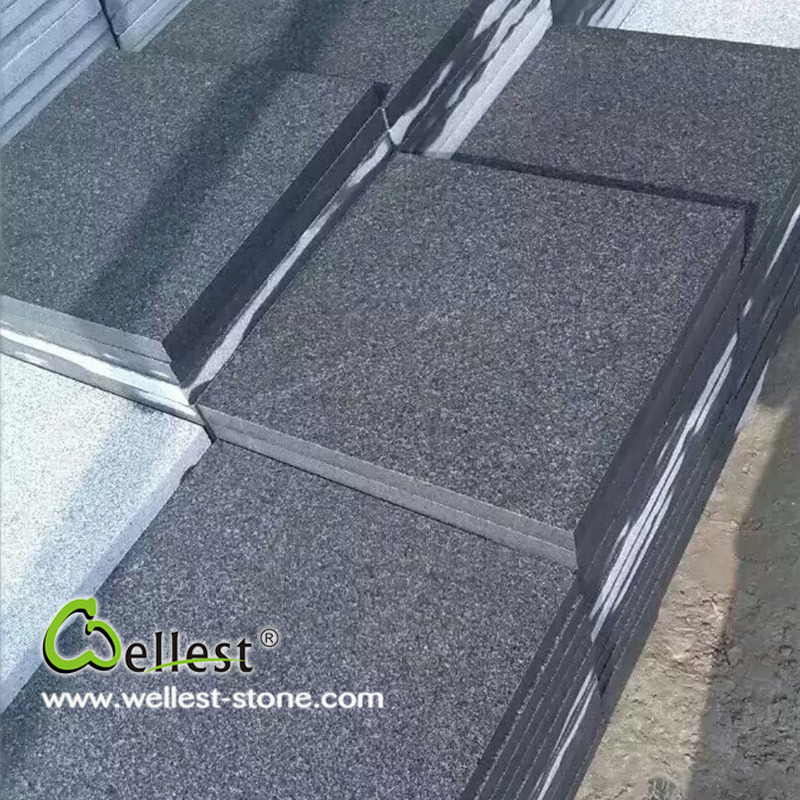 G654 Sesame Black Padang Dark Granite Paving Tile