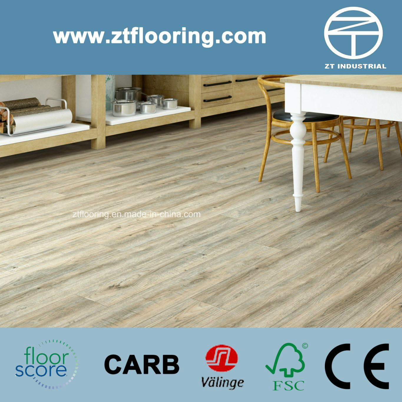 Wood Plastic Composite (WPC) Flooring North Europe Oak Grey