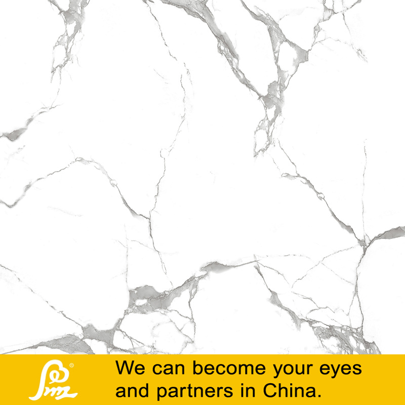 Glazed Full Polished Tile White Marble Stone Tiles