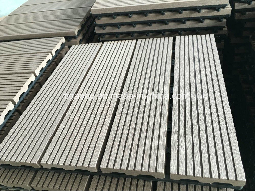 Outdoor Interlocking WPC DIY Deck Tiles/Sports Rubber Wood Plastic Flooring