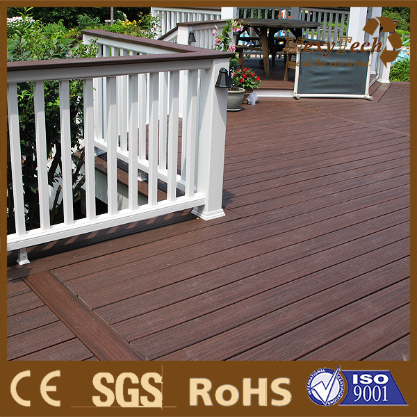 Household Back Yard Repairs WPC Coextrusion Hollow Decking Flooring