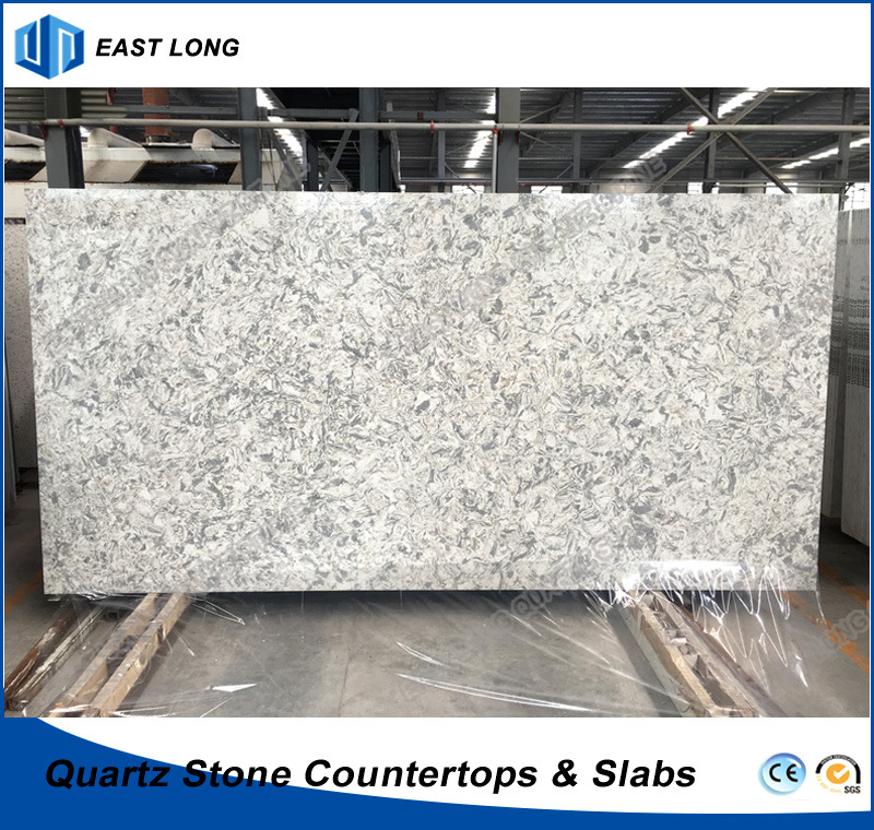 Engineered Quartz Slab for Stone/Building Material with SGS Standards (Marble colors)