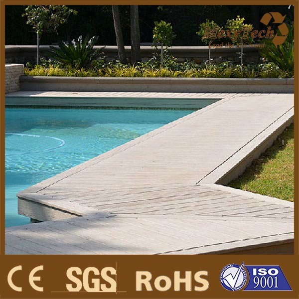 Synthetic Wood Decking Flooring for Swimming Pool Application