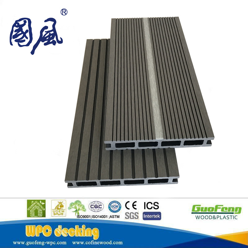 Decorative Light Shiny Wood Plastic Composite Flooring Panel