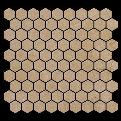 Crema Marfil Marble Mosaic Tile Hexagonal Honed