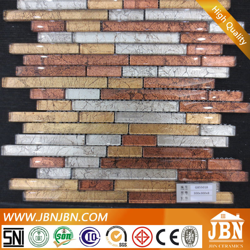 New Design Wall Golden Tinfoil Glass Mosaic (G855018)