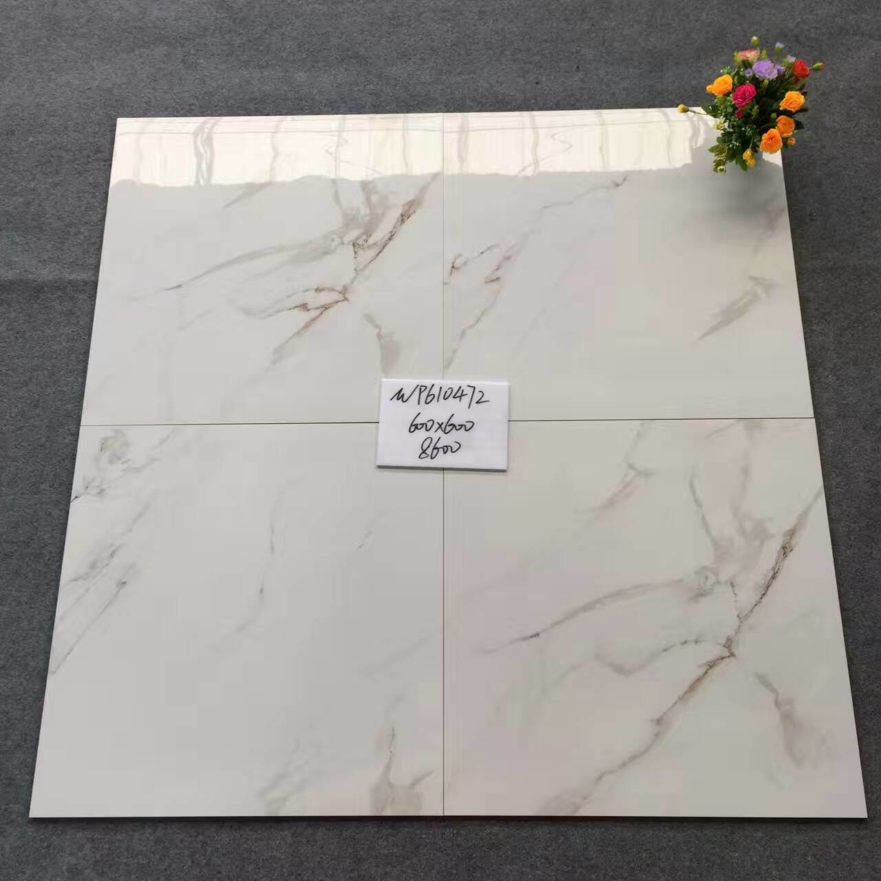 Building Material Karara White Foshan Full Polished Glazed Porcelain Stone Rustic Floor Marble Wall Ceramic Decoration Bathroom Granite Tile