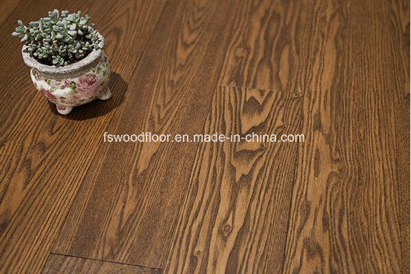 Matt UV Brown Ash Solid Wooden Flooring