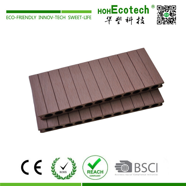 250mm Width Grooved Wood Plastic Decking Floor