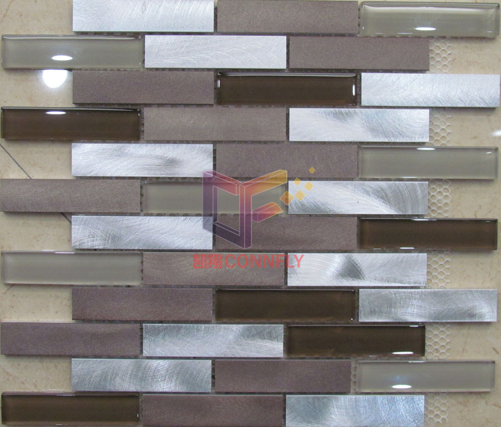 Aluminium Mix Crystal Mosaic Tile (CFA53)