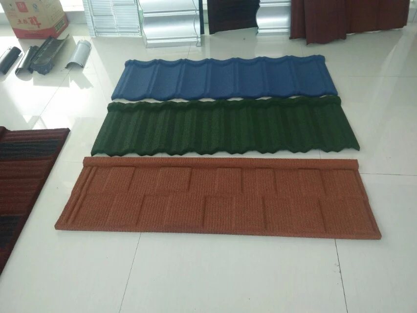 Colorful Stone Chip Coated Metal Roof Tiles/Steel Roofing Tile Sheet