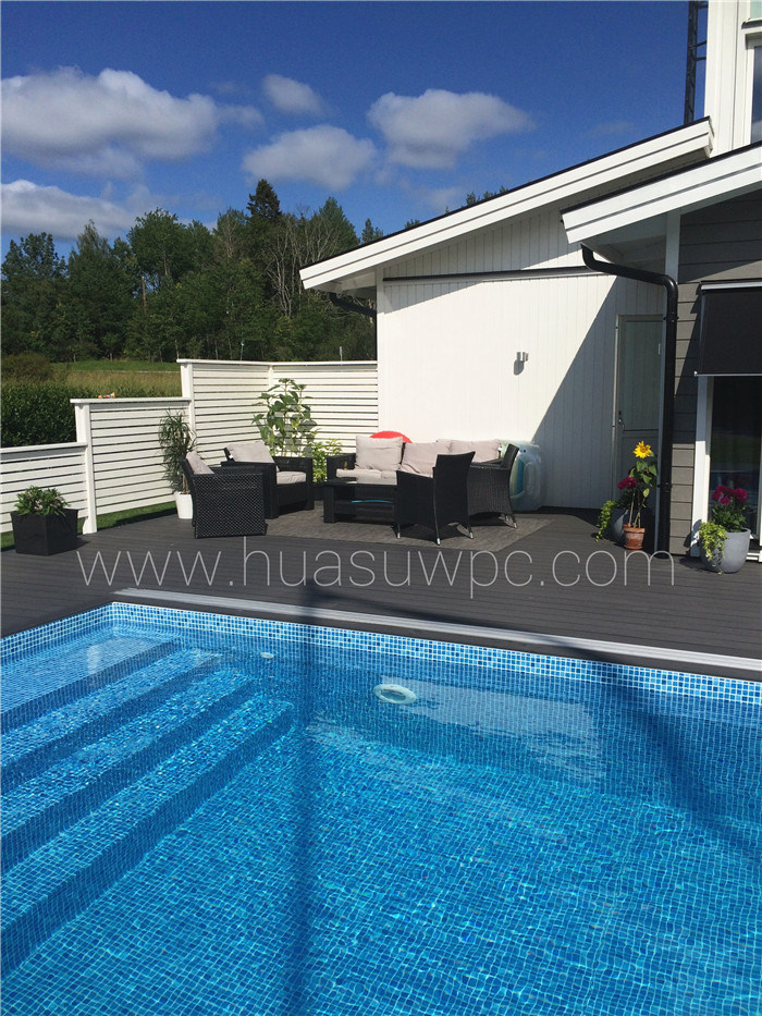 Lowest Price Wood Flooring WPC Swimming Pool Decking