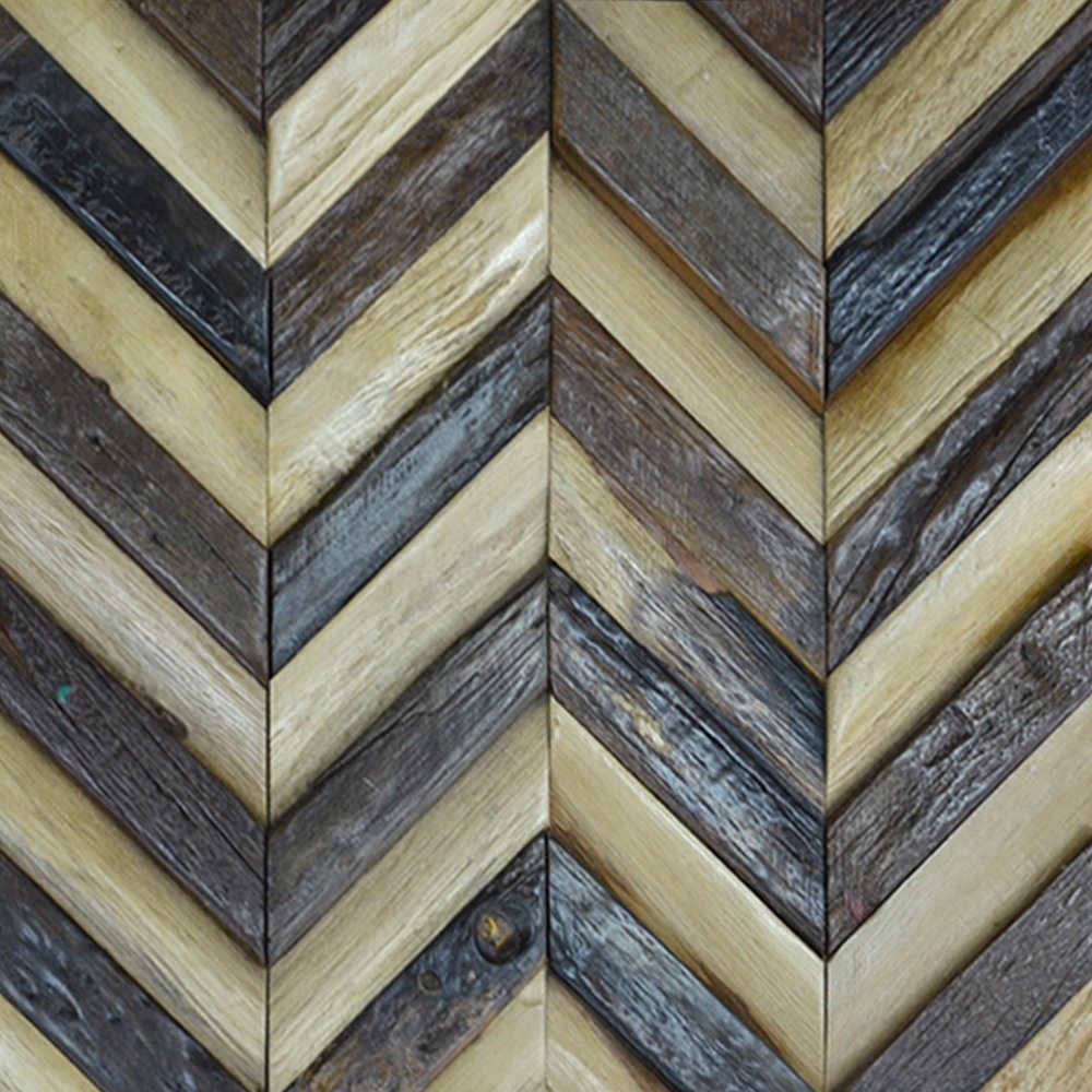 Foshan Wholesale Price Natural Solid Stripe Ancient Boat Wood Mosaic