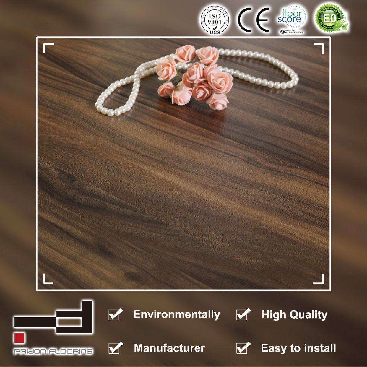 12mm African Oak Eir Sparking V-Bevelled European Style Water Proof Laminate Floor (7081)