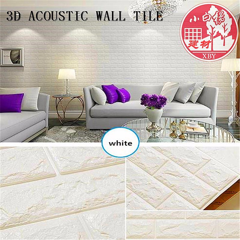 Decorative PVC 3D Acoustic Self Adhesive Brick for Video Room