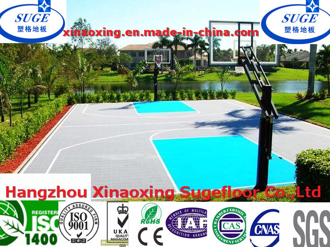 Outdoor Suspended Interlocking Basketball Court Floor