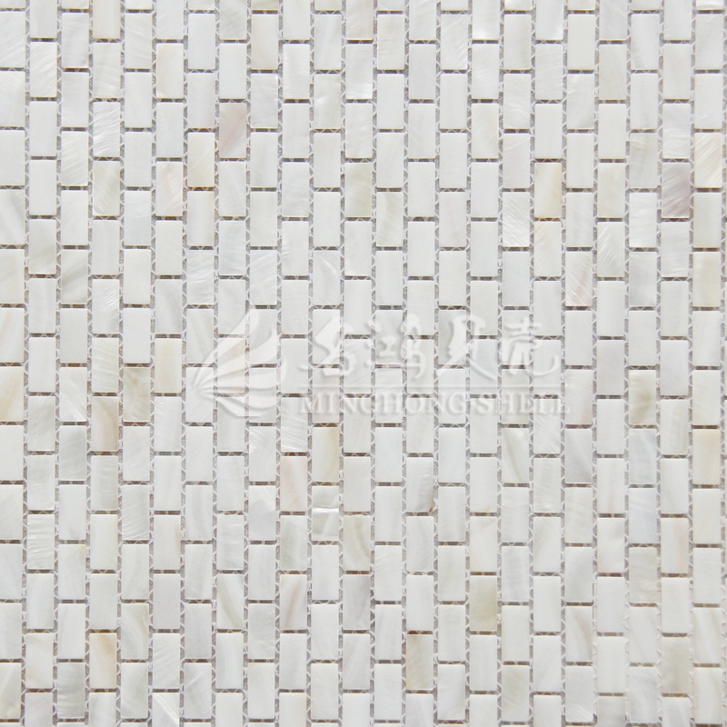 Iridescent River Freshwater Shell Mother of Pearl Marble Mosaic Tile