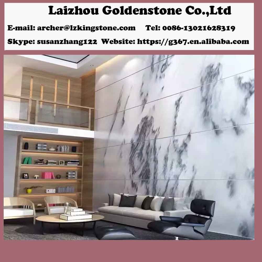 Custom Decorative Cloudy Grey Marble Grey Color Tile